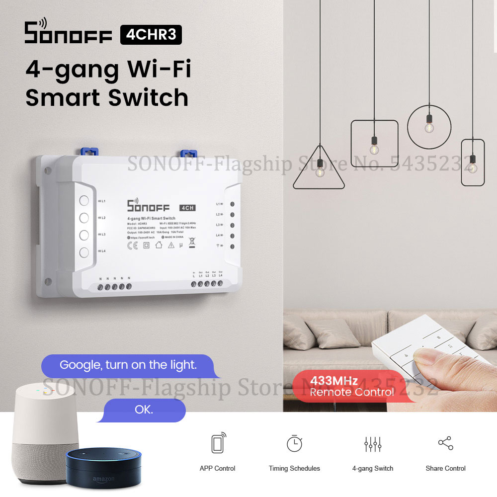 Itead SONOFF 4CH R3 Wifi Wirel - Home Automation Ideas review and price
