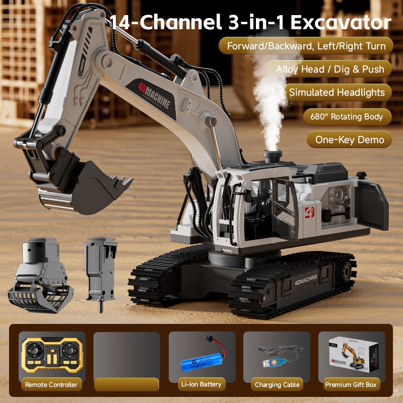 RC Alloy Excavator 14 Channel  - Home Automation Tutorial review and price