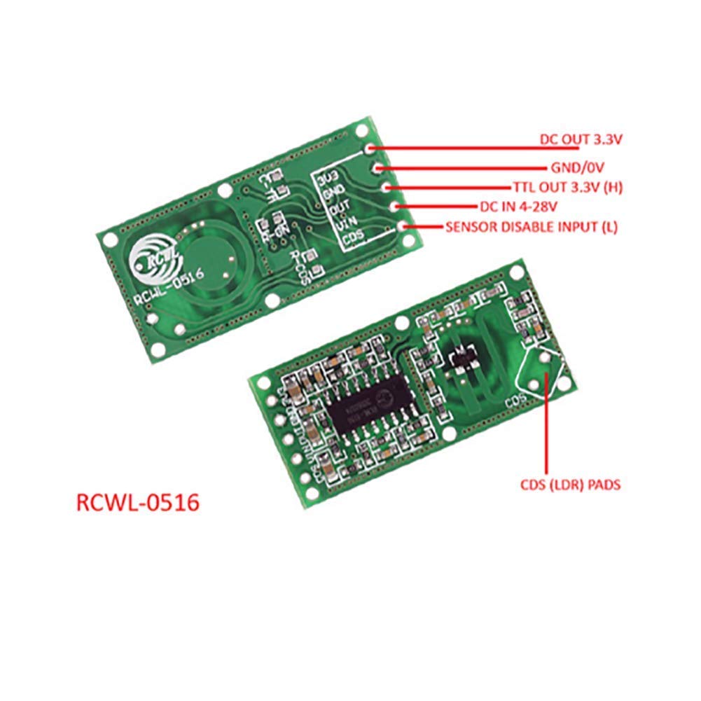 5PCS RCWL-0516 Motion Detectio - Esp8266 Nodemcu Board review and price